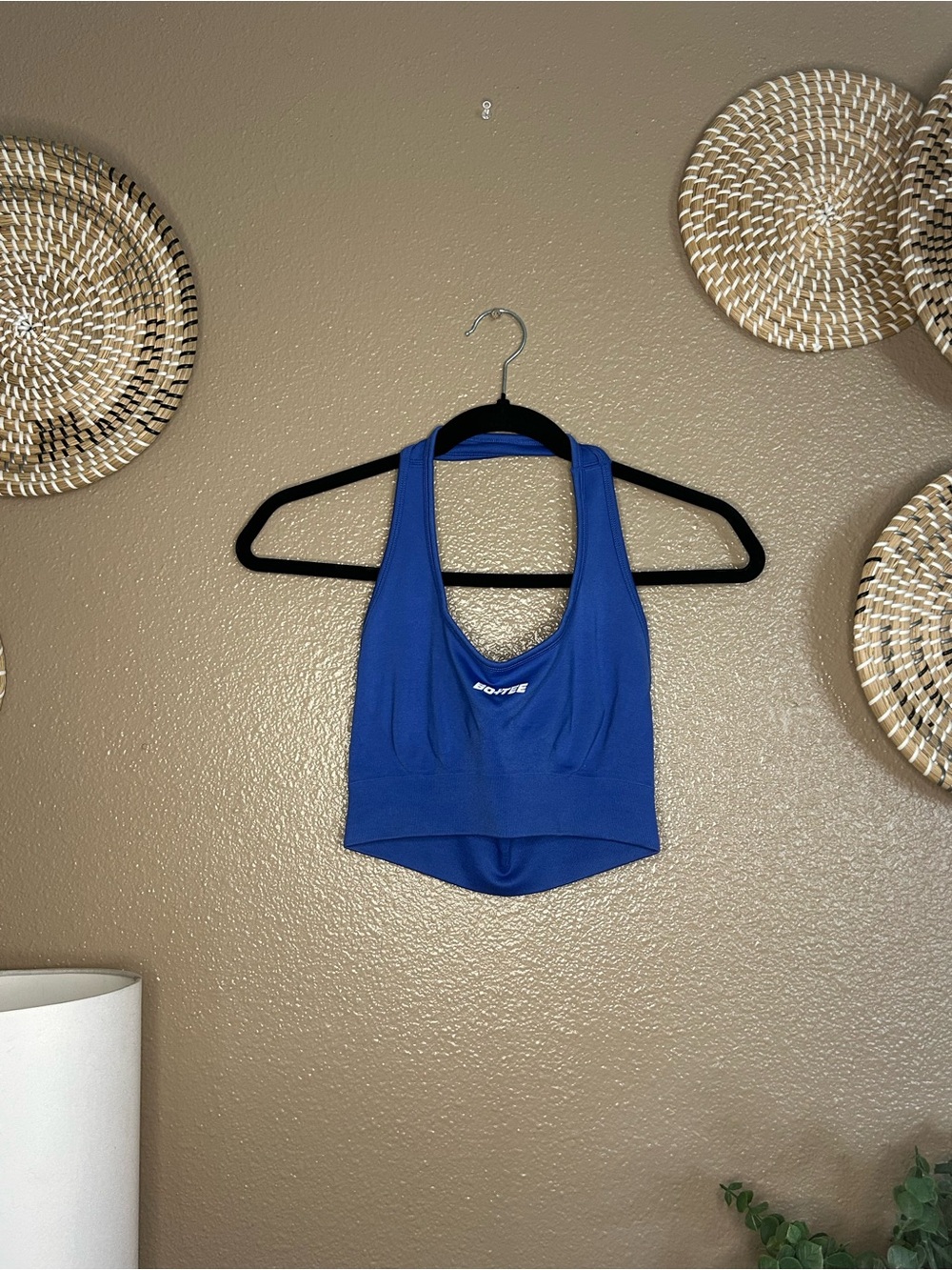 Bo+Tee Blue Halter Top & Sculpting Leggings Set